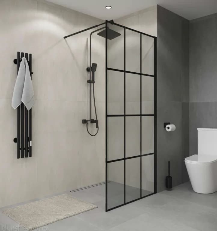 Безрамная стеклянная перегородка Walk-in